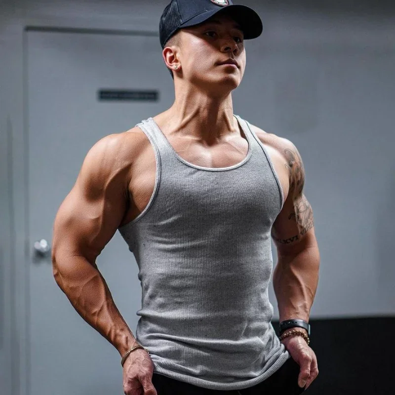 Tank Top Muscle - Sommer Männer Laufwesten Plain Fitness T-shirt