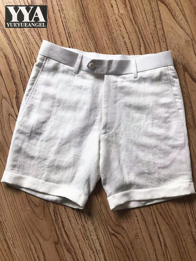 Short Linen Drawstring - Modische Herren Business Sommer Slim Fit