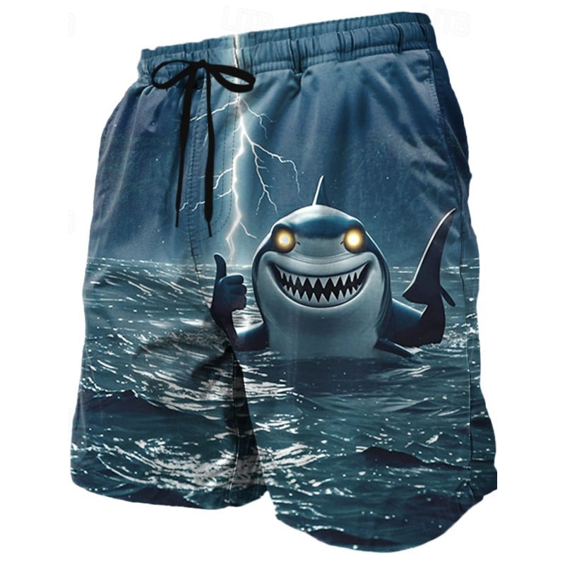 Trunks Board Surf - 3D Gedruckt Coole Fisch Shark Kurze