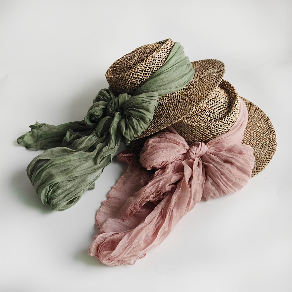 Bucket Hat Straw - Sommerlicher Strohhut für Damen mit breiter