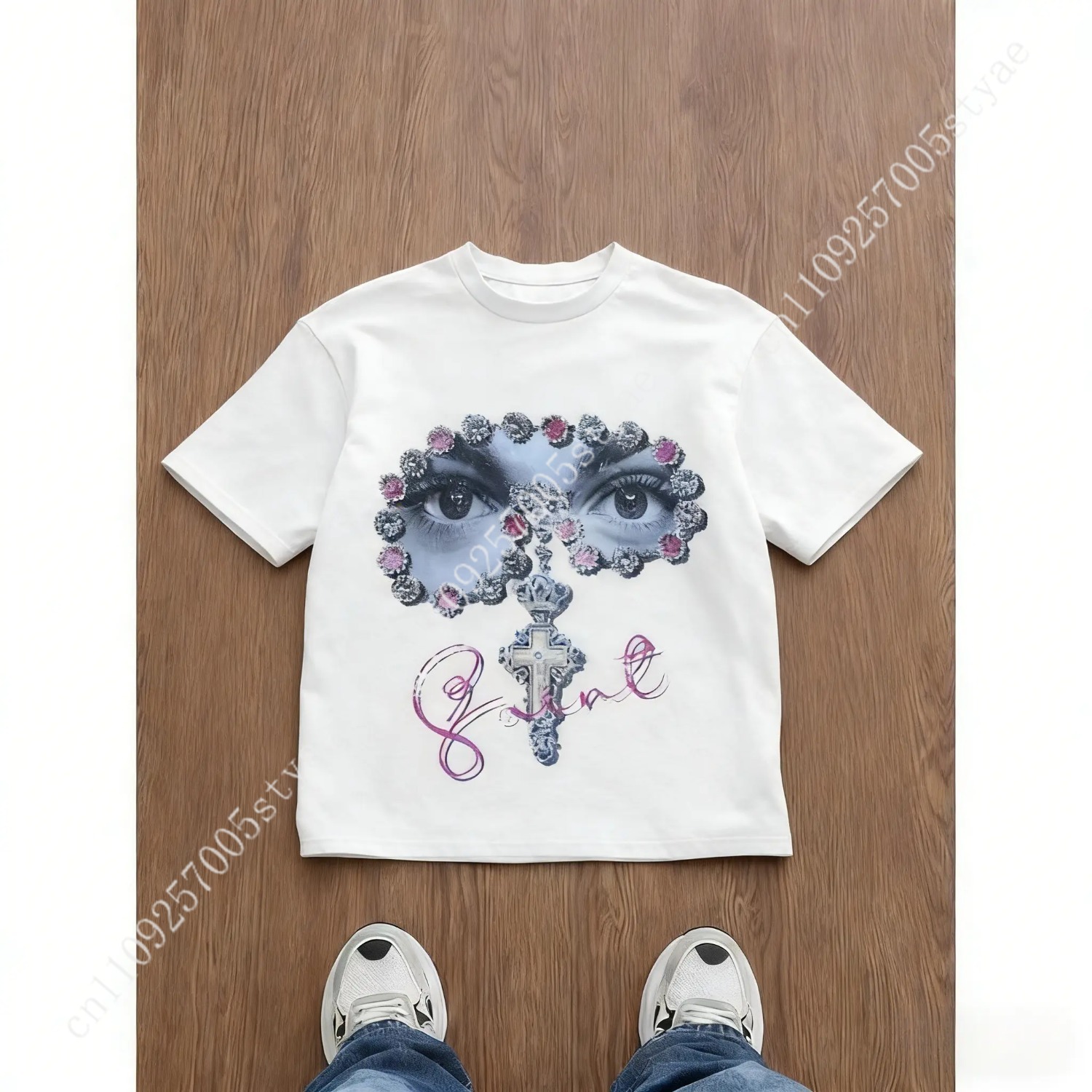 Tee Graphic Print - Herren-T-Shirt mit lockerem Schnitt und Grafikdruck,