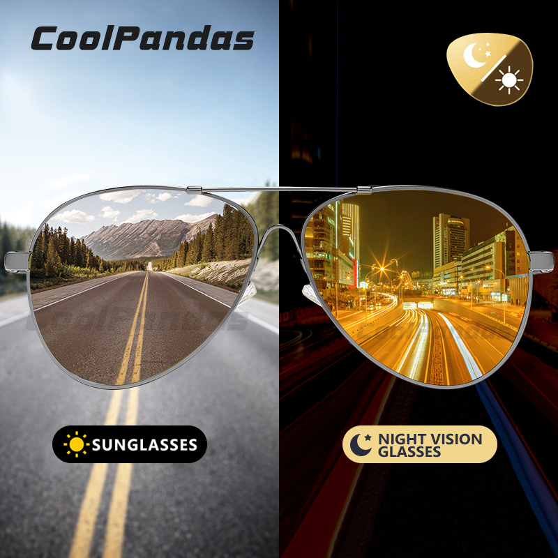 Sunglasses Aviator Polarized - CoolPandas Aviation Sonnenbrille Männer Polarisierte Photochrome