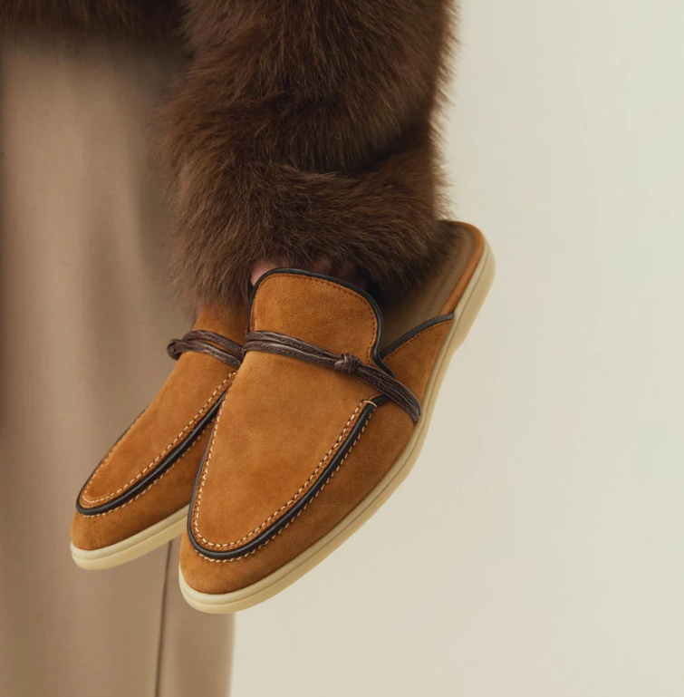 Flip Flop Leather Men - Loafer für Herren, Designer-Luxus-Hausschuhe aus Wildleder