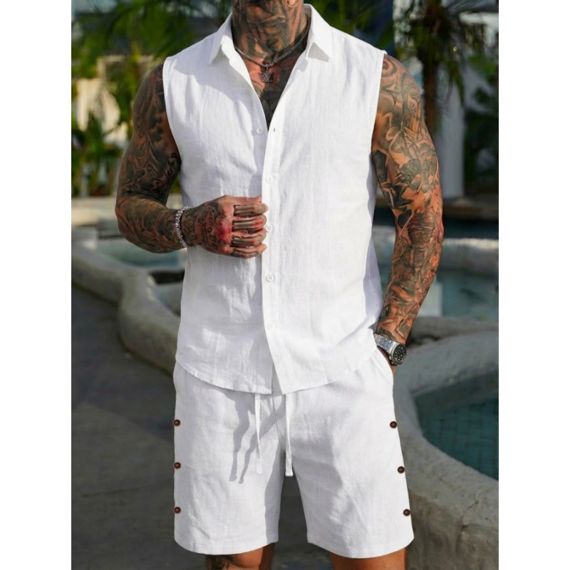 Herren 2-teiliges Leinen-Set m – Short Linen Drawstring Bewertung und Preis