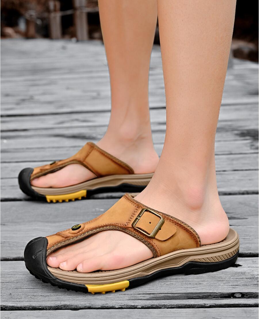 Echte Ledersandalen für Herren – Flip Flop Leather Men Bewertung und Preis