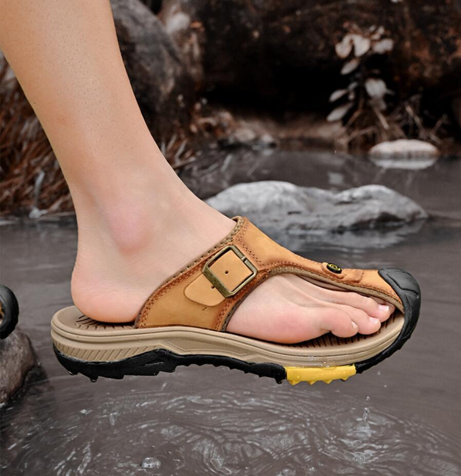 Echte Ledersandalen für Herren – Flip Flop Leather Men Bewertung und Preis