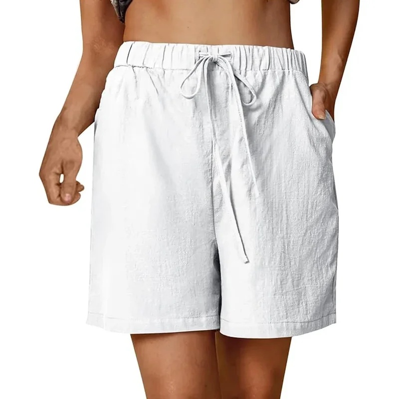 2026 Damen Sommer Casual Short – Short Linen Drawstring Bewertung und Preis