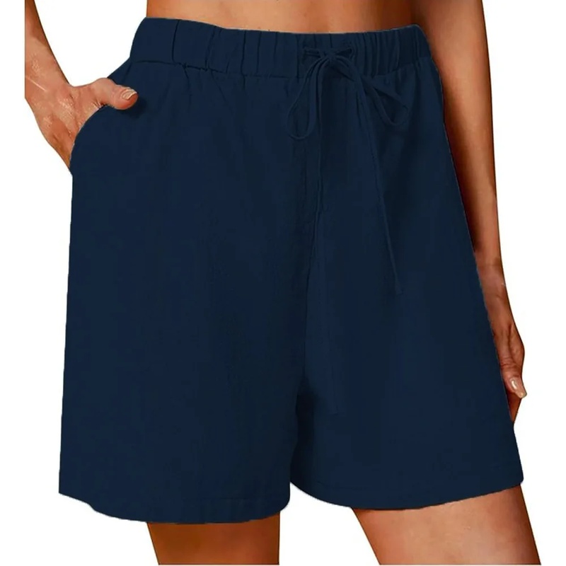 2026 Damen Sommer Casual Short – Short Linen Drawstring Bewertung und Preis