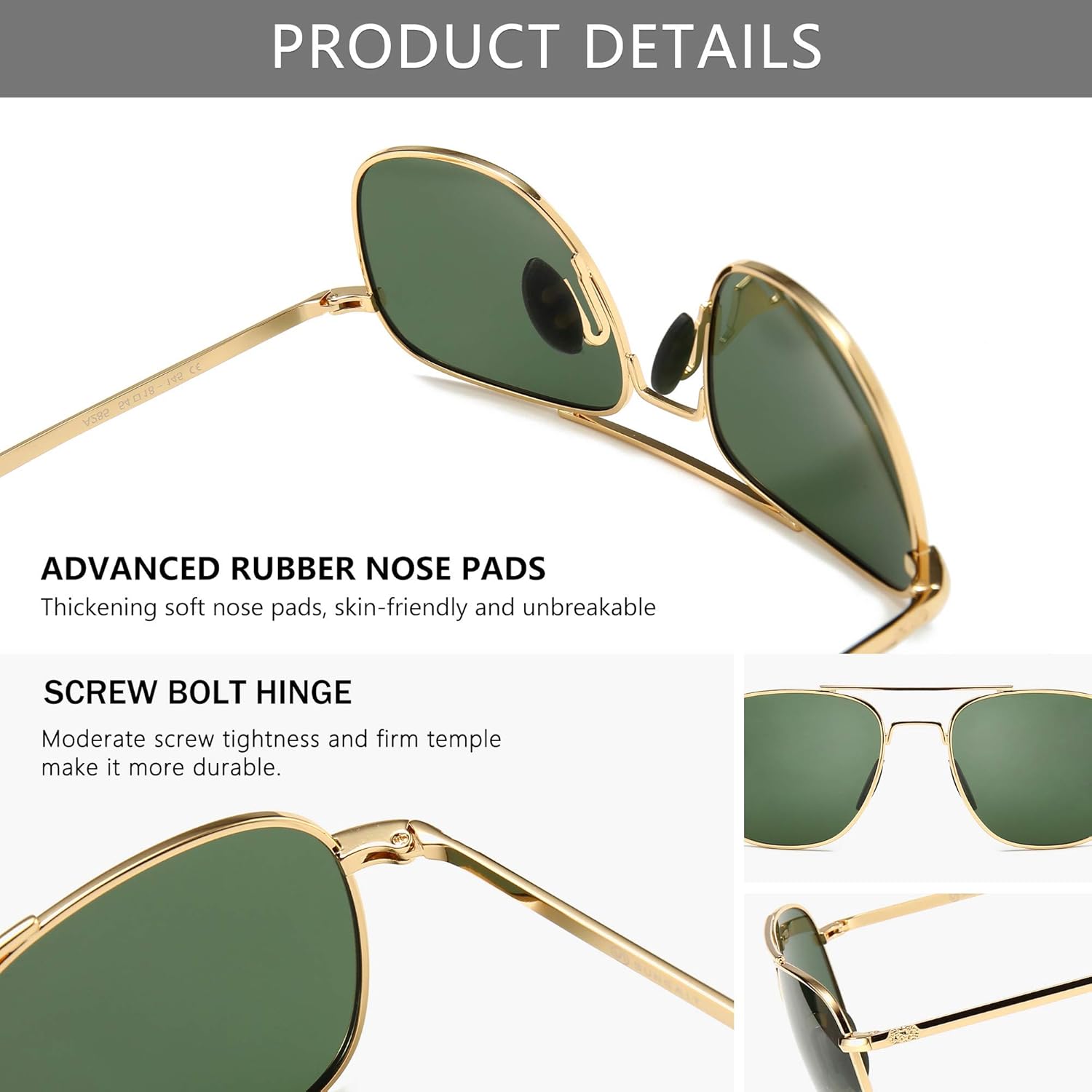 Herren-Sonnenbrille im Militär – Sunglasses Aviator Polarized Bewertung und Preis