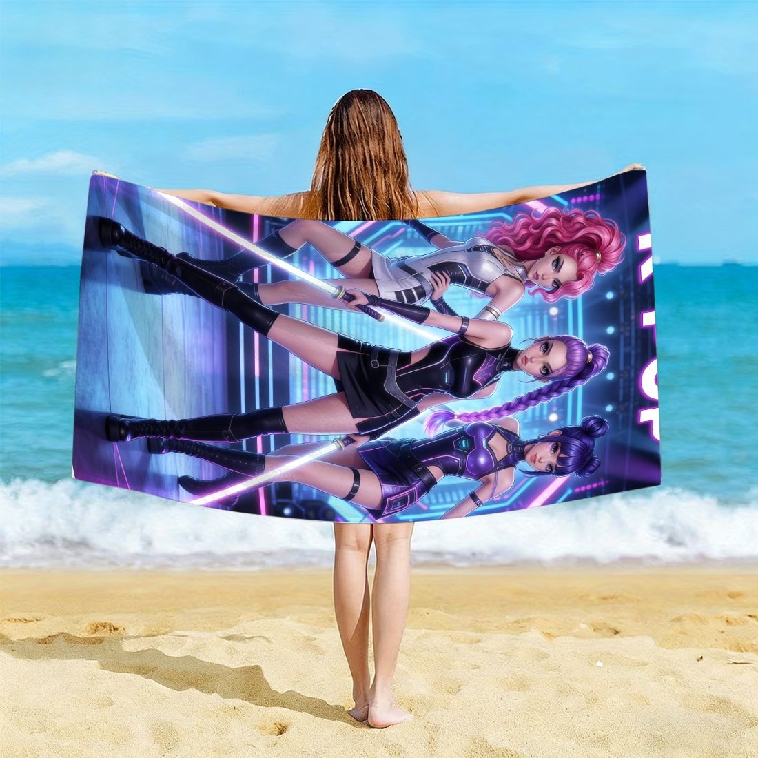 Strandtuch mit K-Pop-Idol-Aufd – Beach Towel Large Bewertung und Preis
