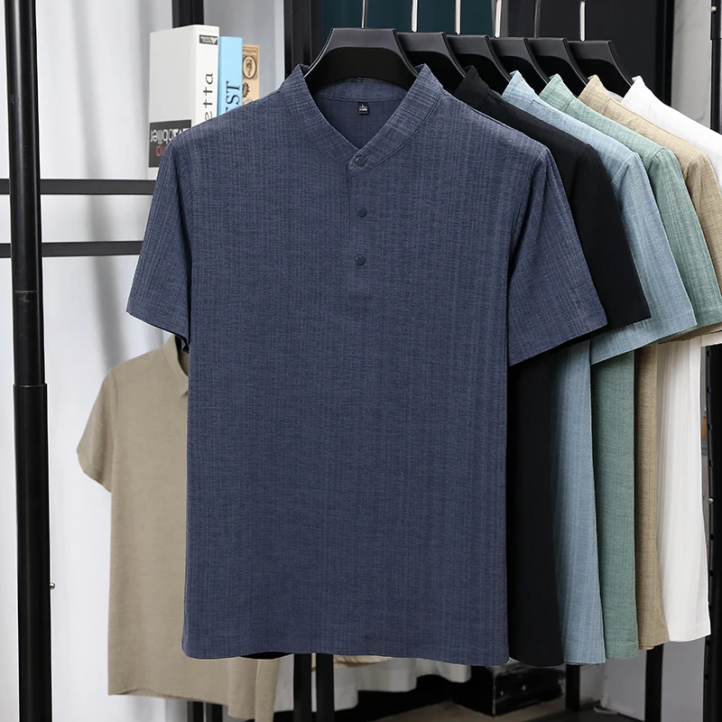 Herren-Hemden mit Stehkragen u – Linen Shirt Breathable Bewertung und Preis