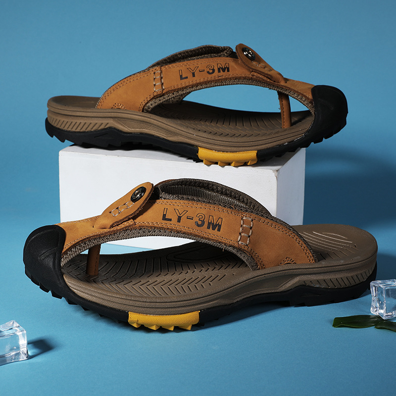 Neue Herren-Flip-Flops aus ech – Flip Flop Leather Men Bewertung und Preis