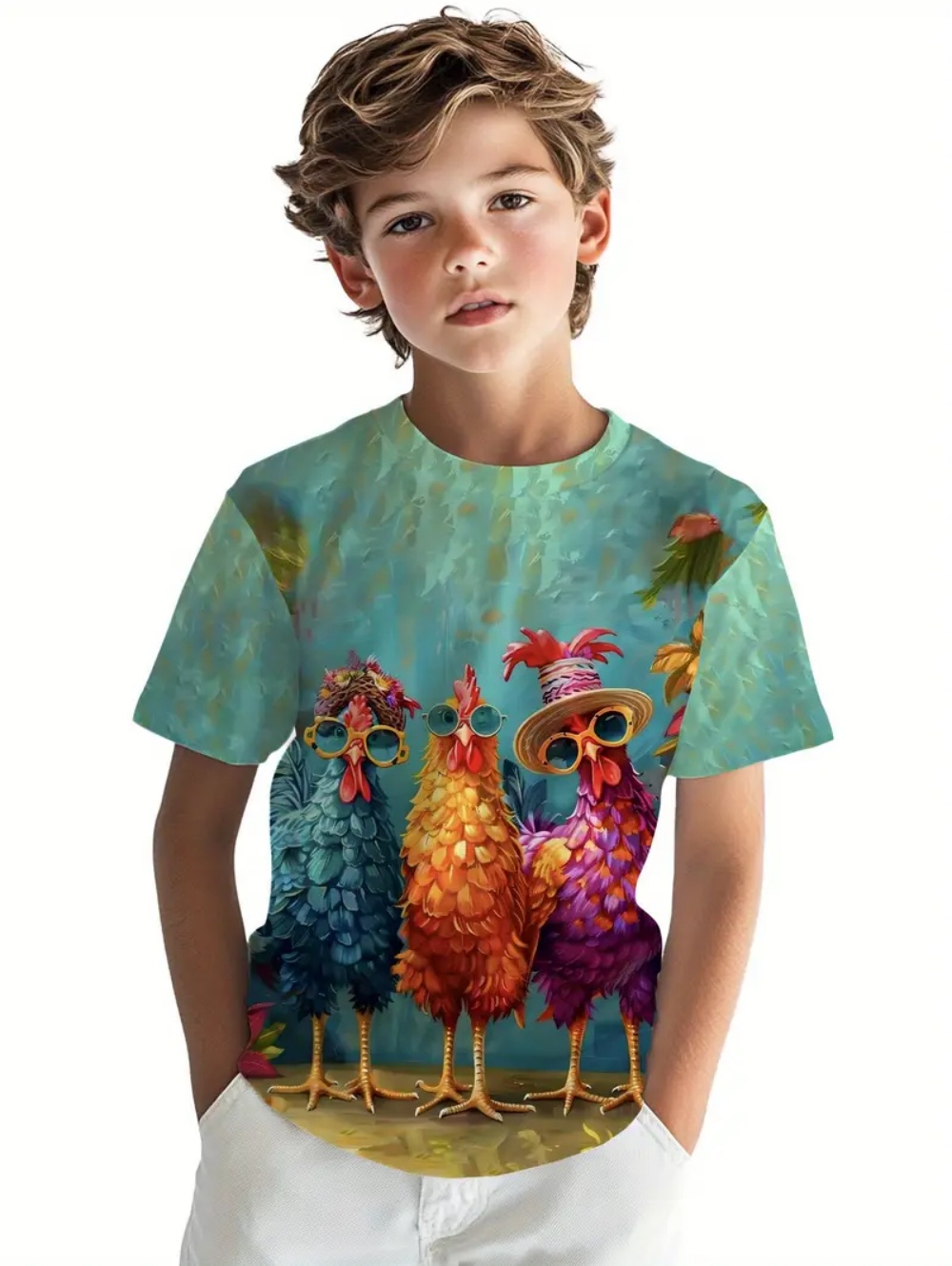 Kinder T-Shirt mit Tropischem  – Tee Graphic Print Bewertung und Preis