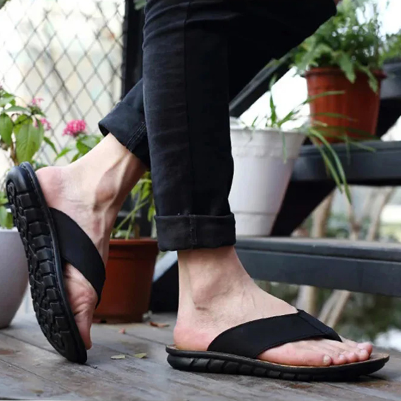 Sommerschuhe Herren-Hausschuhe – Flip Flop Leather Men Bewertung und Preis