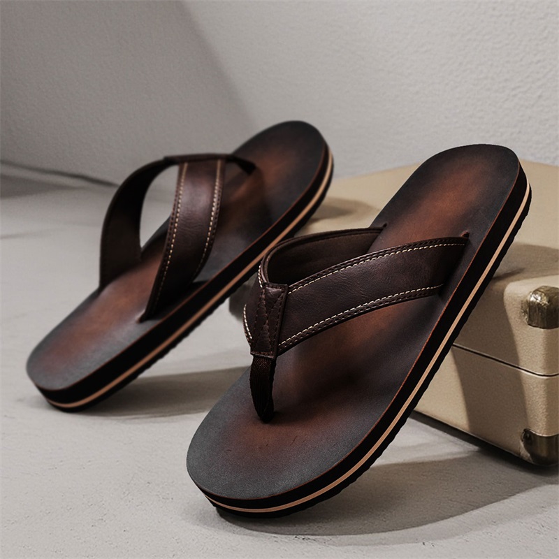 Herren Vintage Flip-Flops aus  – Flip Flop Leather Men Bewertung und Preis