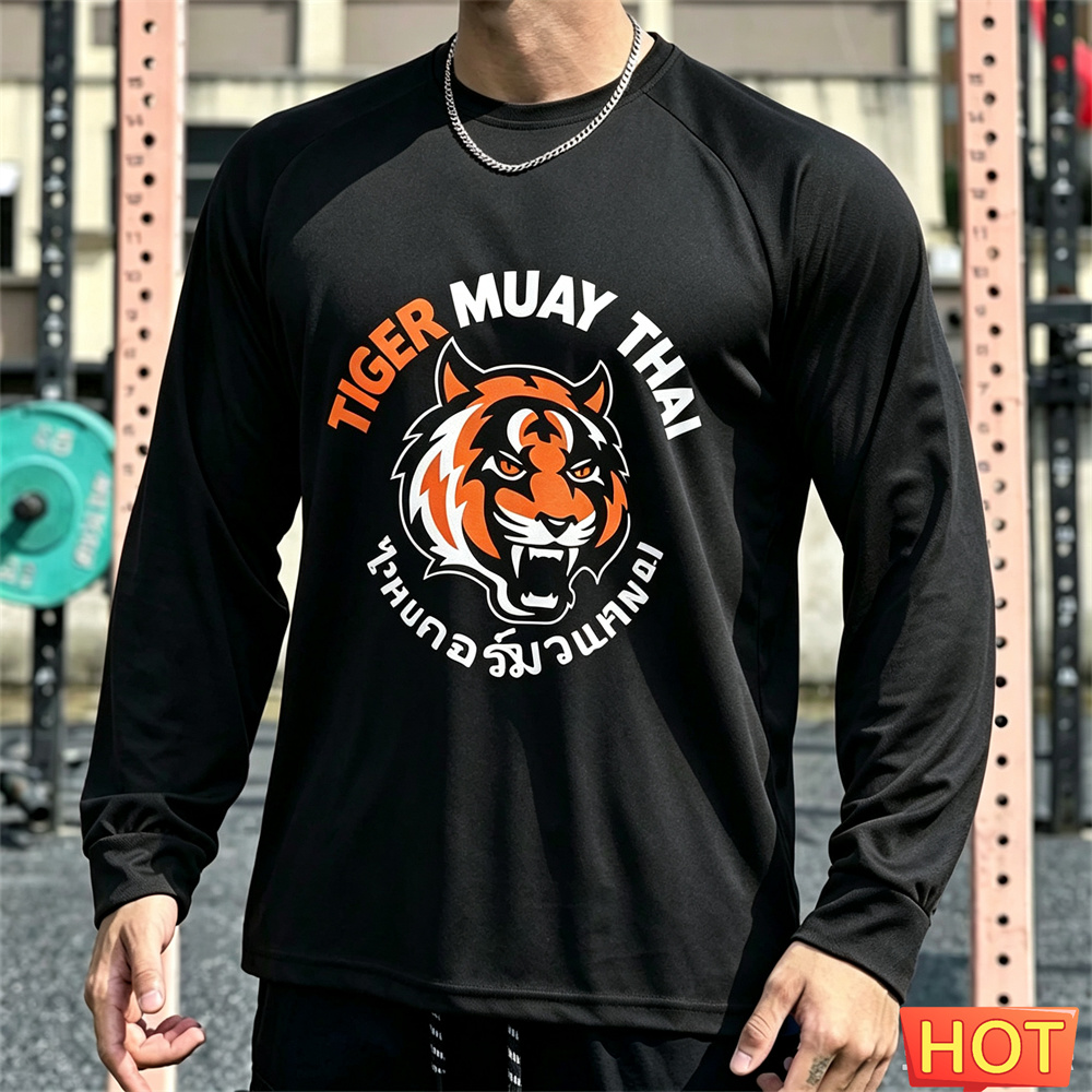 Muay Thai Herren Langarm-T-Shi – Tee Graphic Print Bewertung und Preis